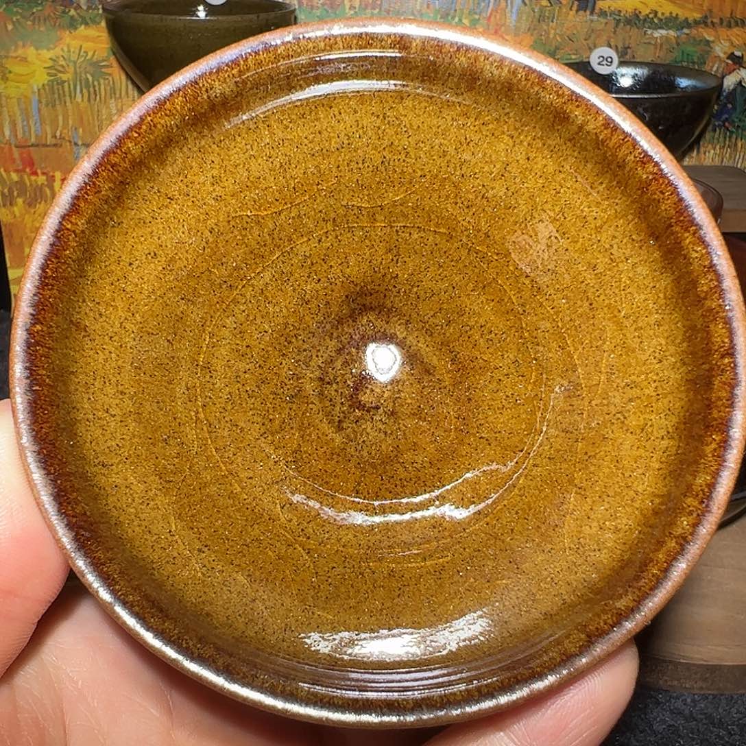 ʚ***ɞ茶盏北宋吴志强束口黄金玉