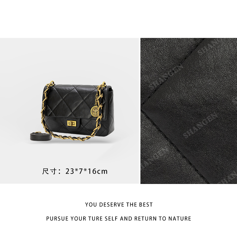 【尚恩CC】ZT-D8095-黑色-轻奢百搭手提腋下新款斜跨女包