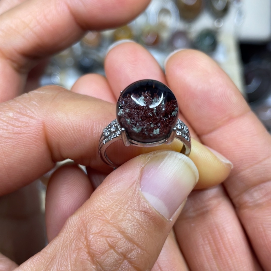 【闪购商品】银S925镶嵌珠宝半成品水晶戒指