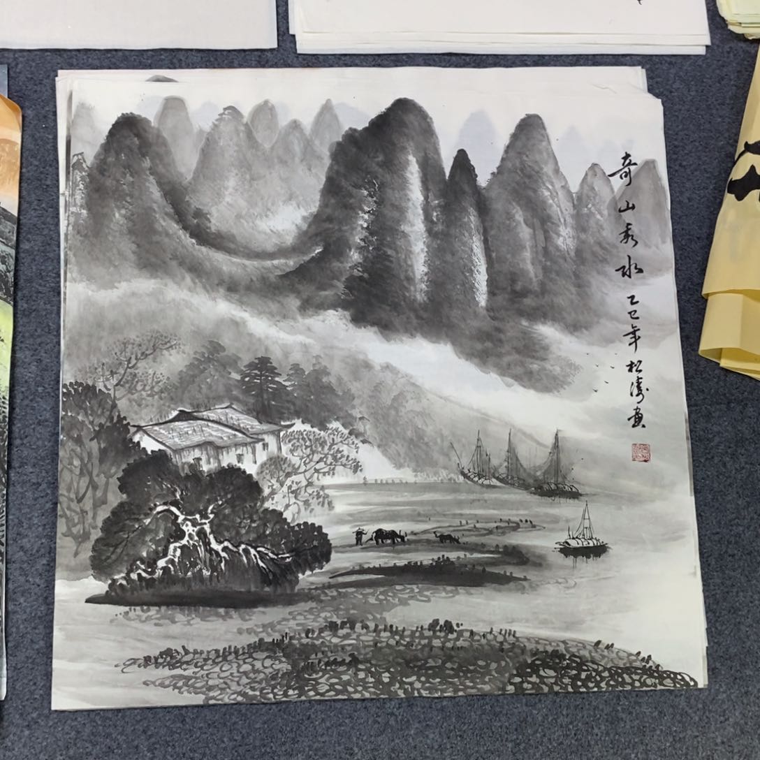 国画尺寸68✖️68斗方手绘画