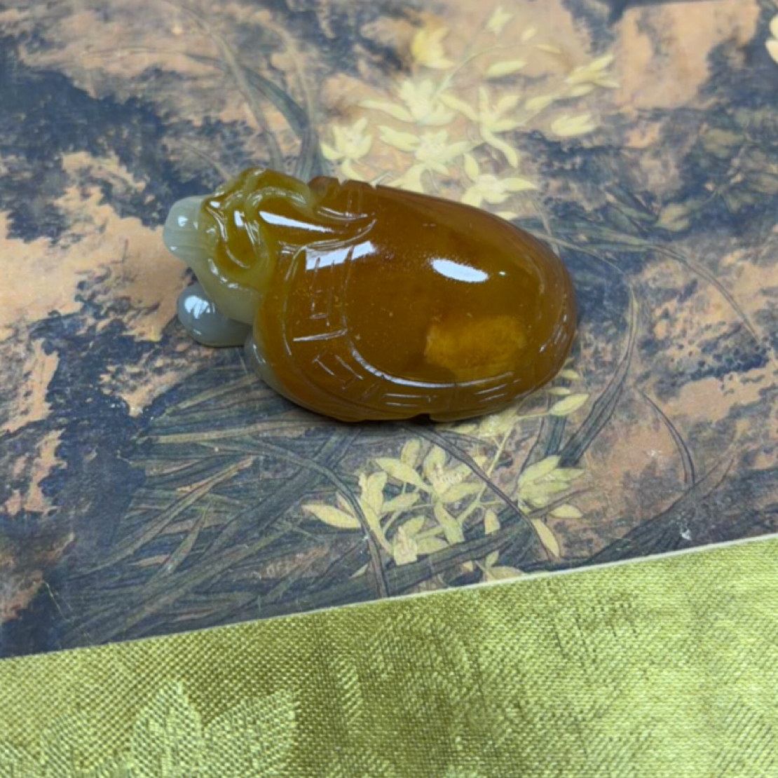 新疆和田玉，44克，龙龟