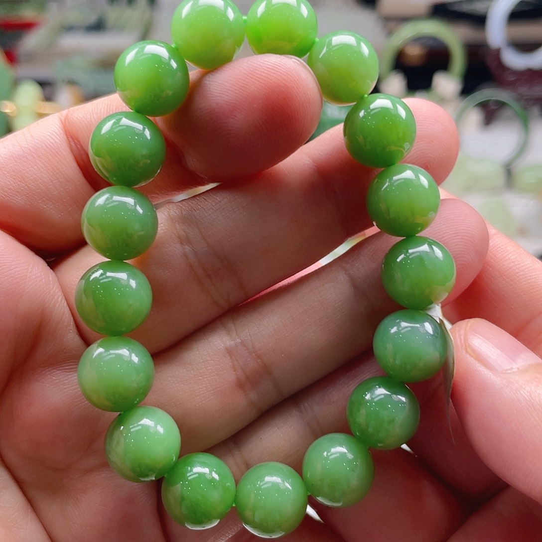 手链未镶嵌和田玉（碧玉）