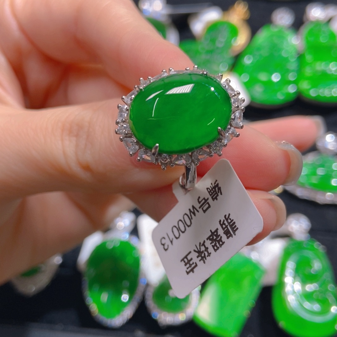 翡翠吊坠(不含链)银S925镶嵌