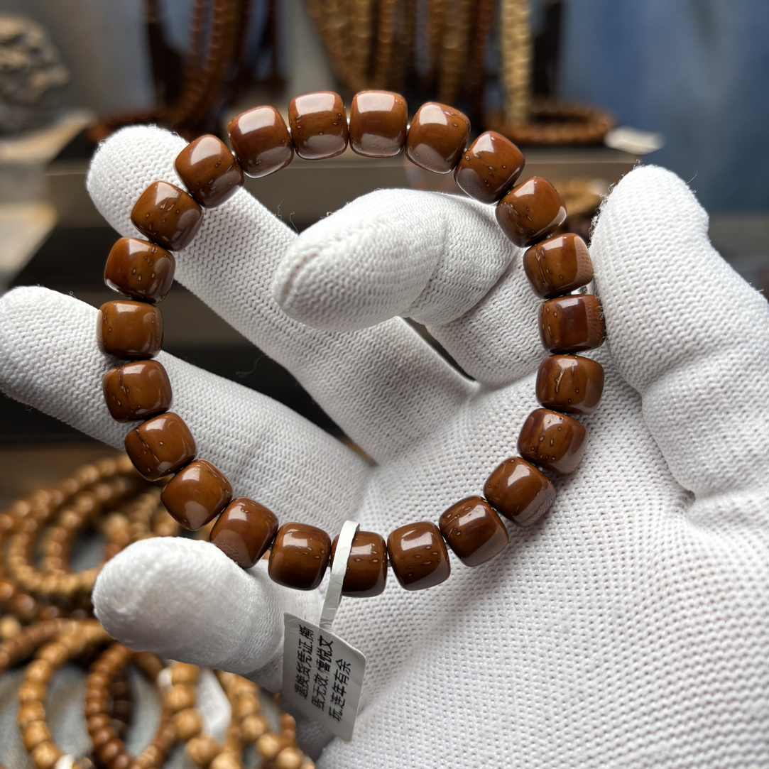 紫金鼠10×9道珠老型单圈手串 实心鼠 原生态 精品