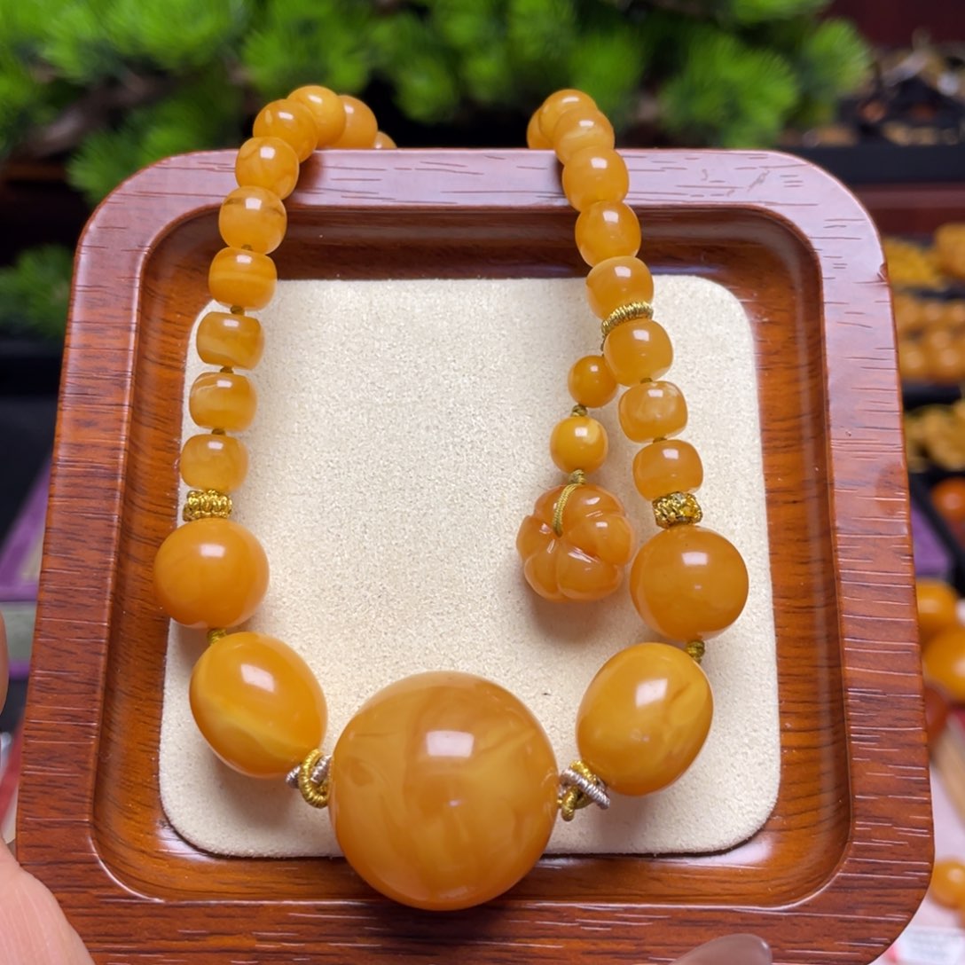 蜜蜡颈饰未镶嵌项链