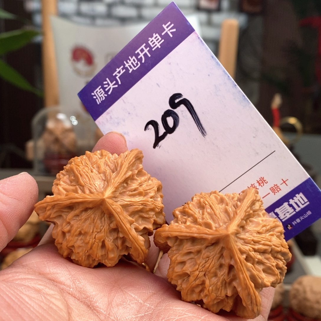 文玩核桃把件41天然盘山矮桩正奔209号