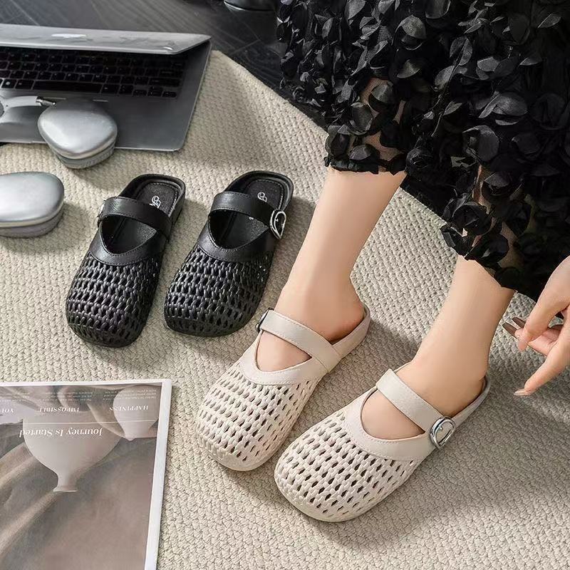 XL软底包头拖女外穿2025新款气质外穿度假懒人鞋温柔风网红舒适鞋