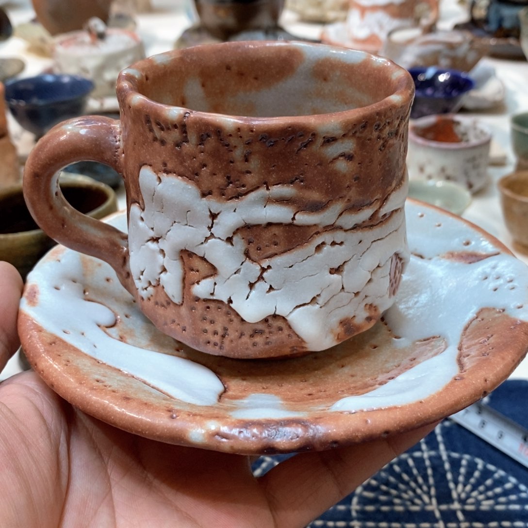 柴烧侘寂粗陶茶具