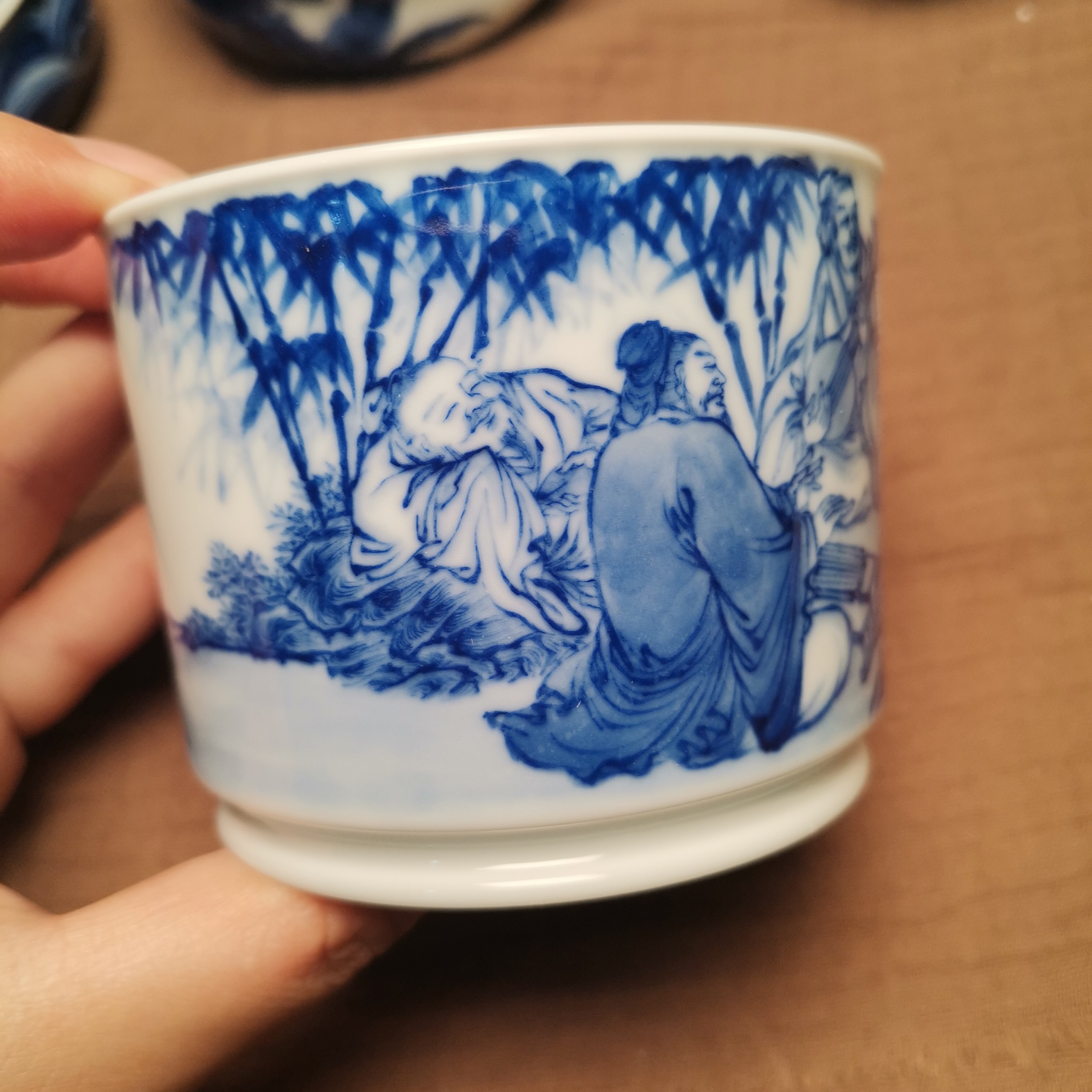 景德镇手绘竹林七贤容天杯