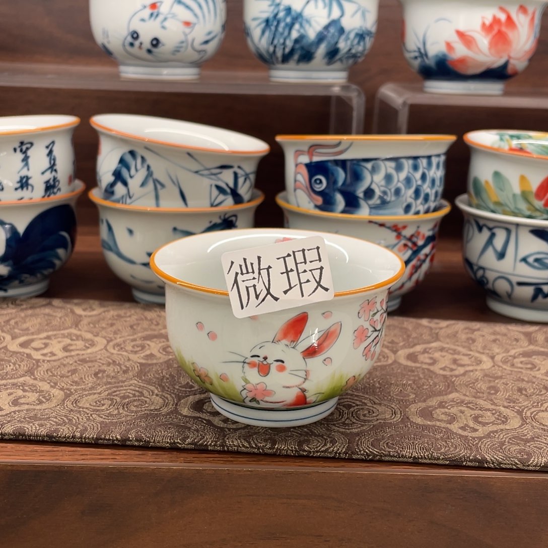 微瑕釉下彩纯手绘