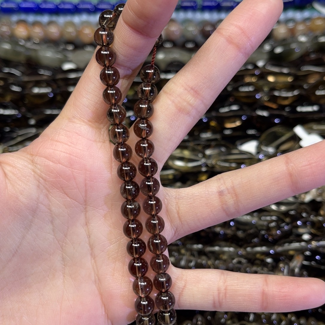 玛瑙/玉髓散珠茶晶卡6.8一条