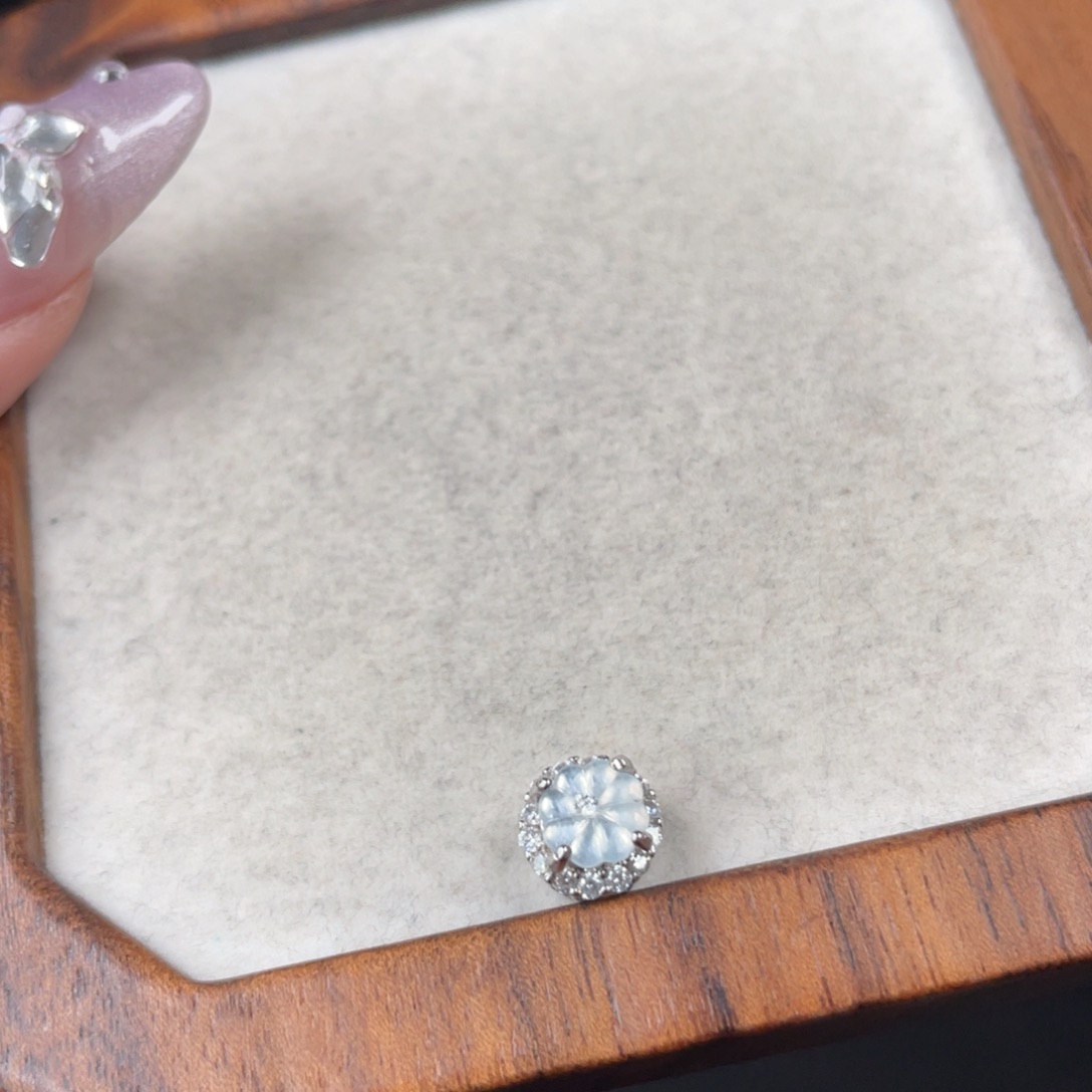 翡翠吊坠(不含链)银S925镶嵌土**.14588