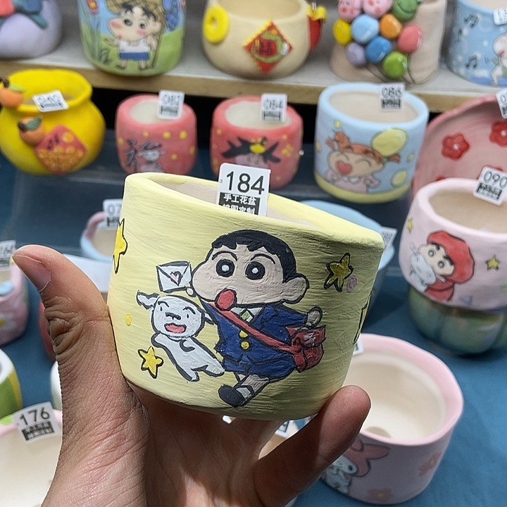 红陶184 接图定制 手工盆