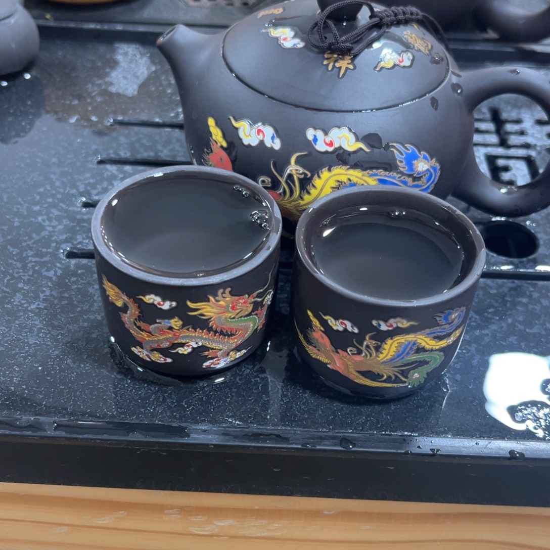 茶壶紫砂一壶2杯123