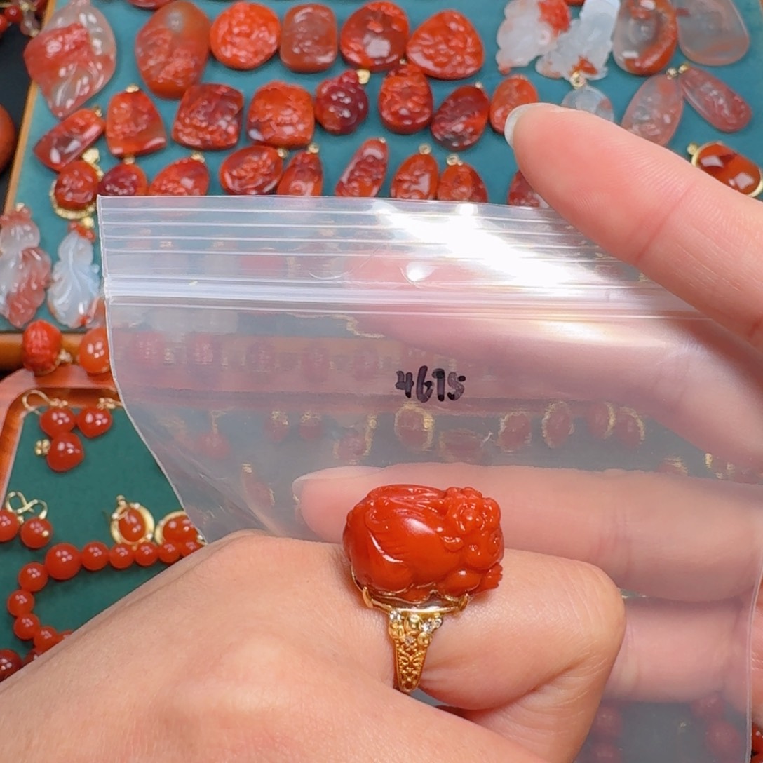 南红玛瑙南红银S925镶嵌