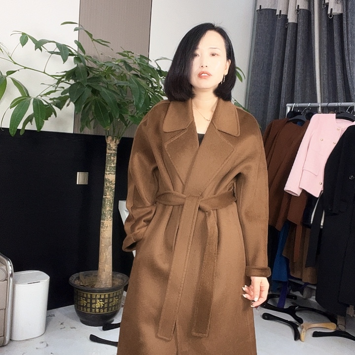 双面呢大衣M码长款浴袍