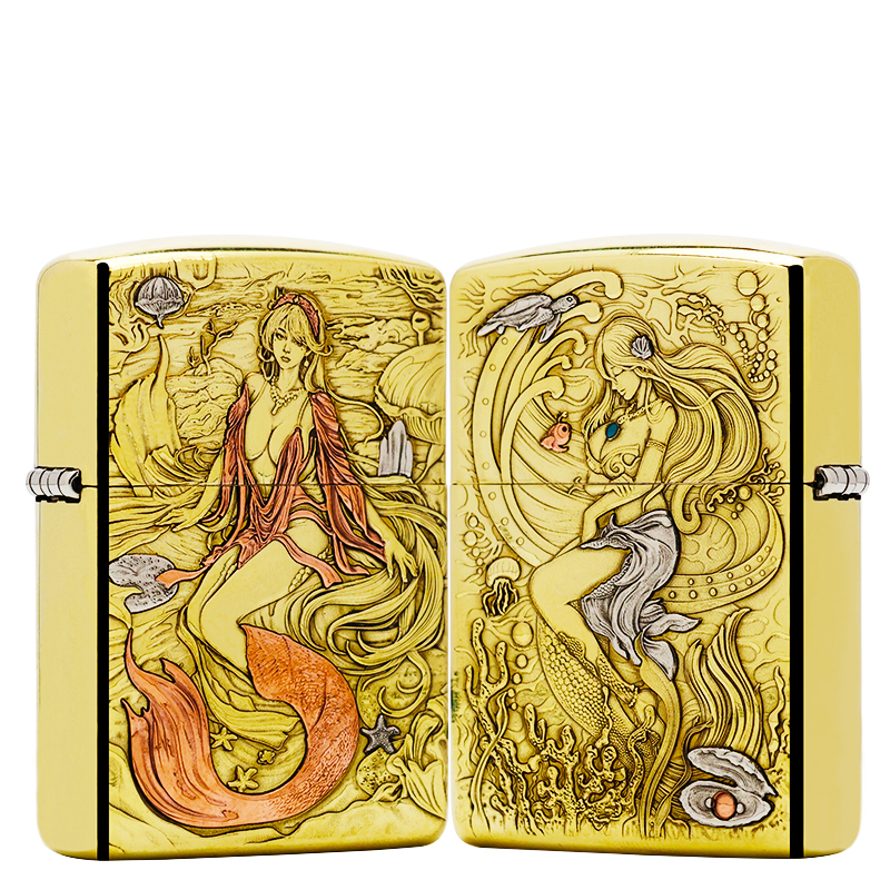 zippo正品打火机 美人鱼破法者盔甲（备用）