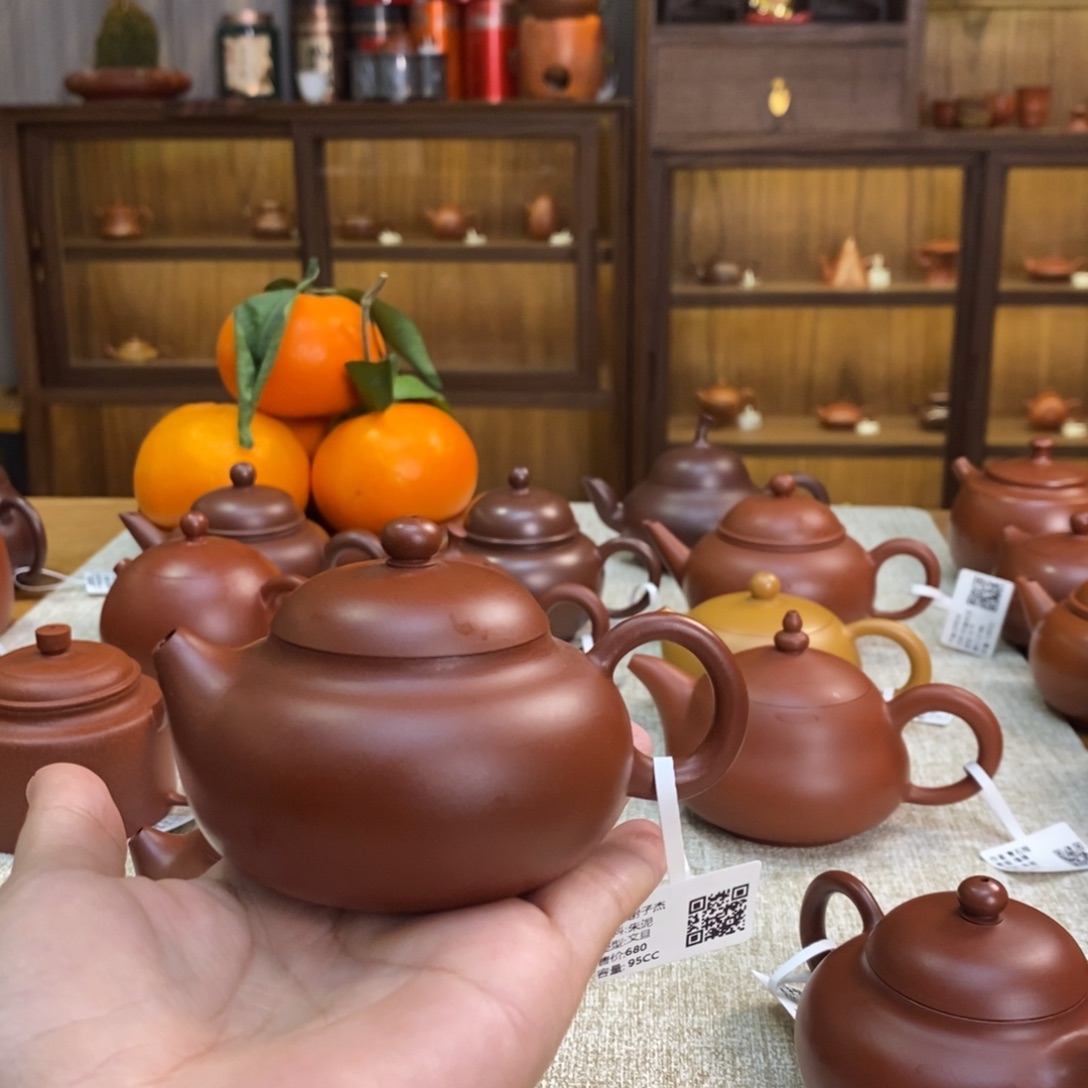 紫砂茶壶抖****潮州手拉壶