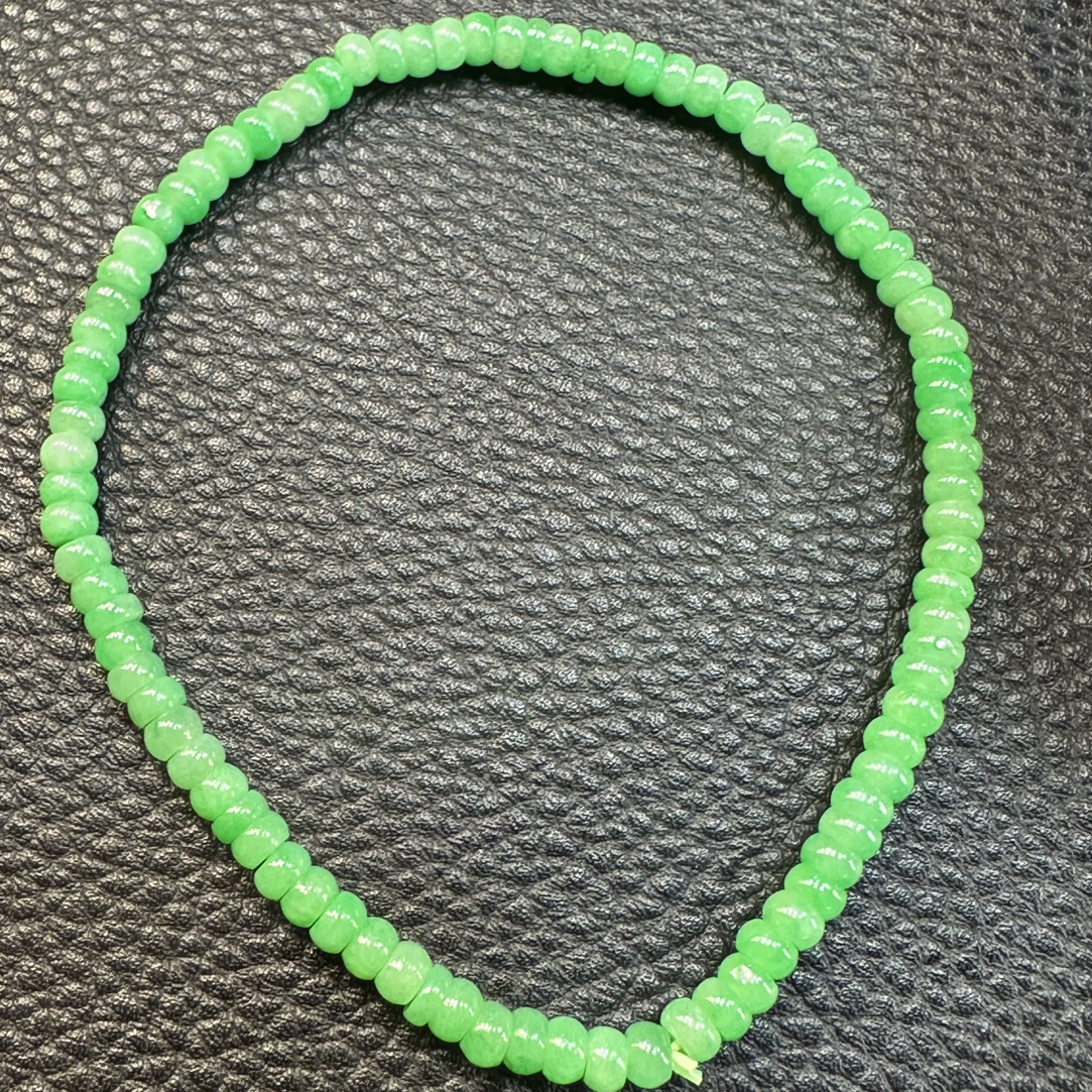 缅甸翡翠算盘珠手串