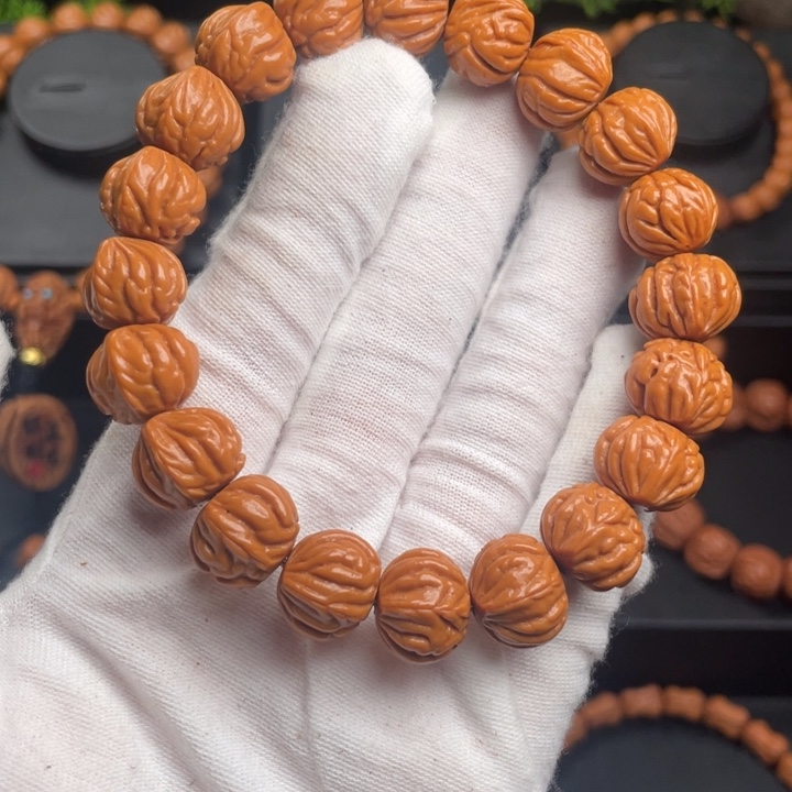 没***事木质类精品桃核单圈