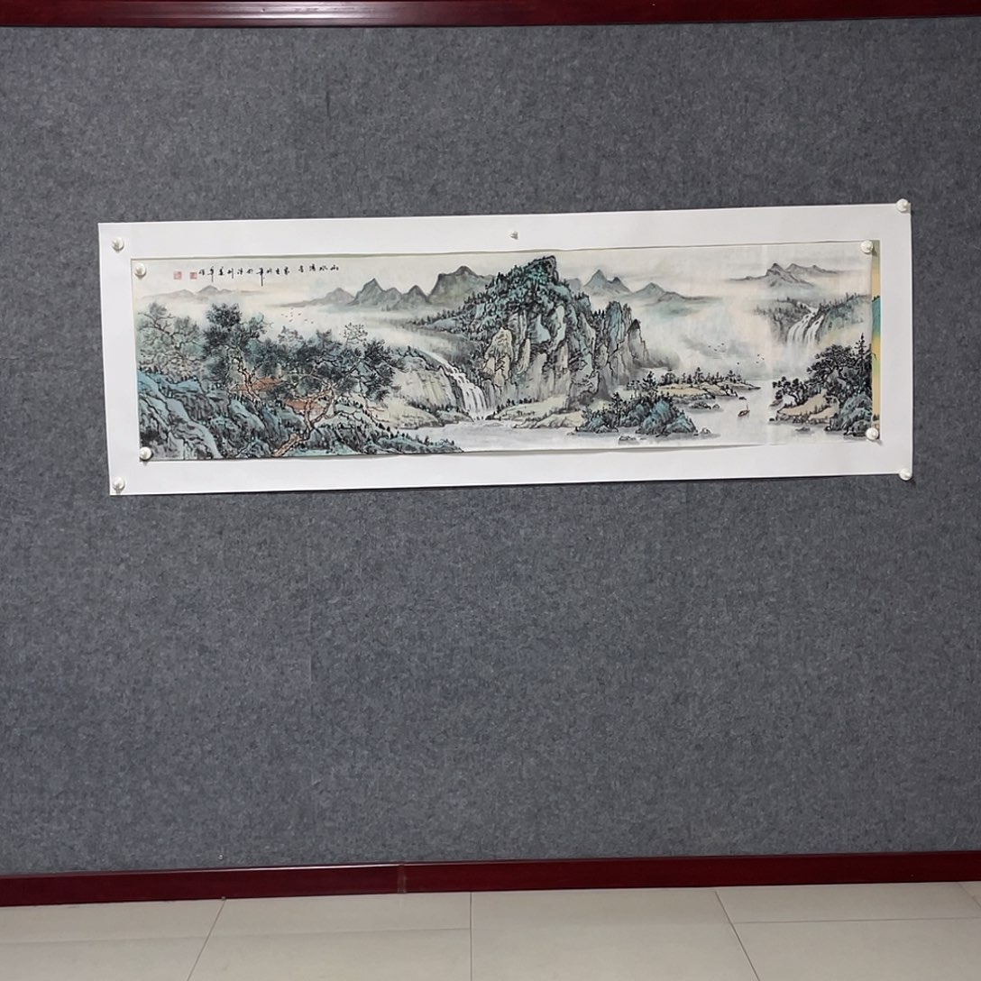 清***念国画六尺对开画芯 捡漏