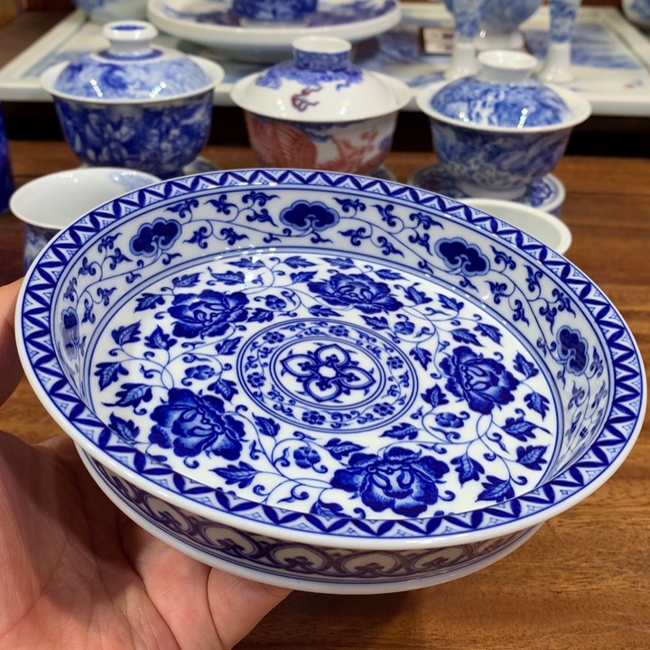 晓月柴窑 缠枝壶承