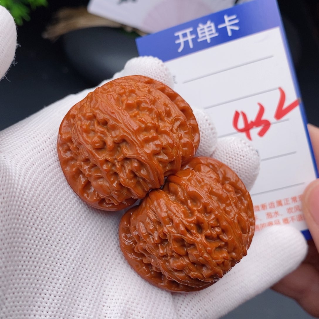 文玩核桃把件42球白432