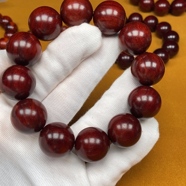 小叶紫檀手串/手链红****鱼20mm