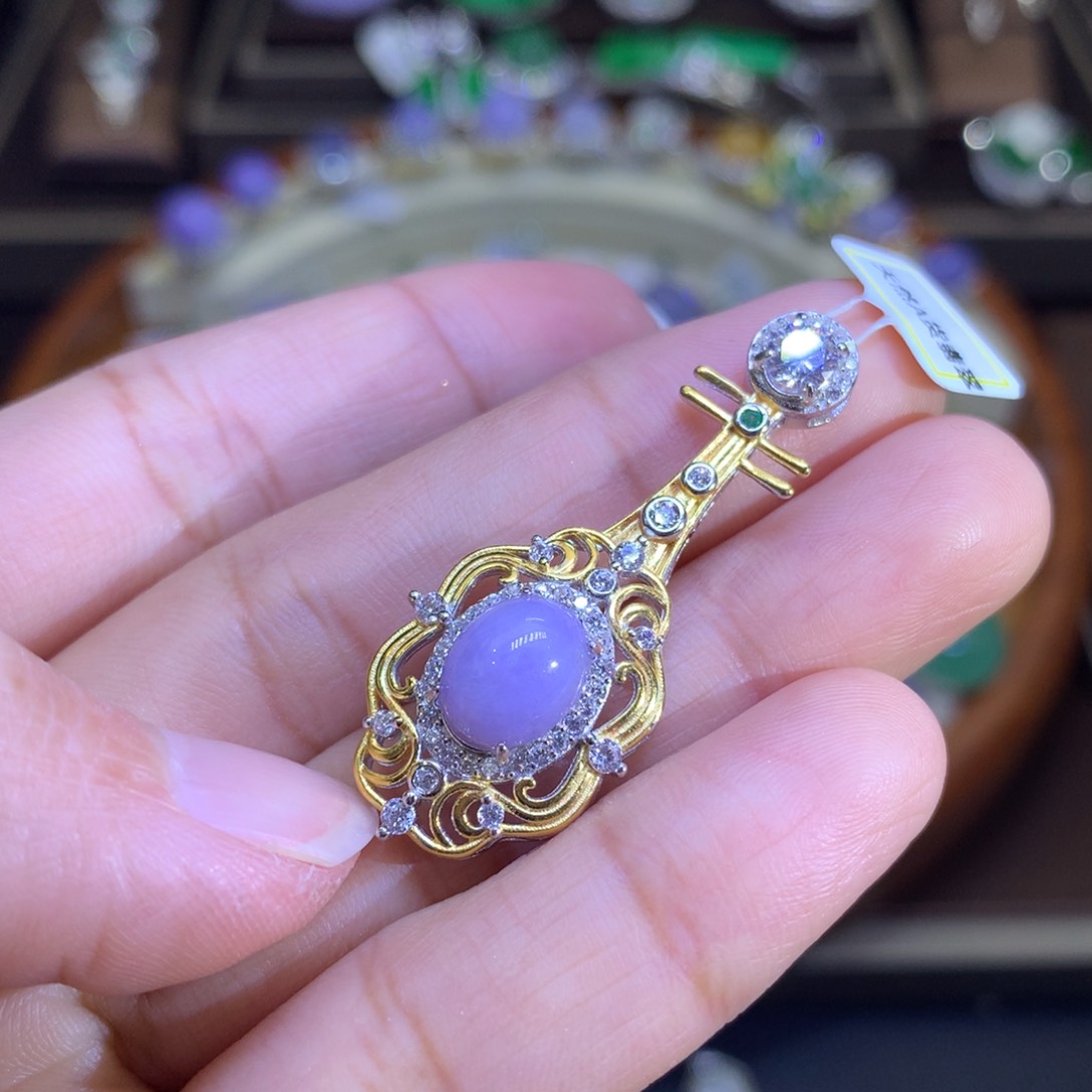 翡翠戒指银S925镶嵌翡翠