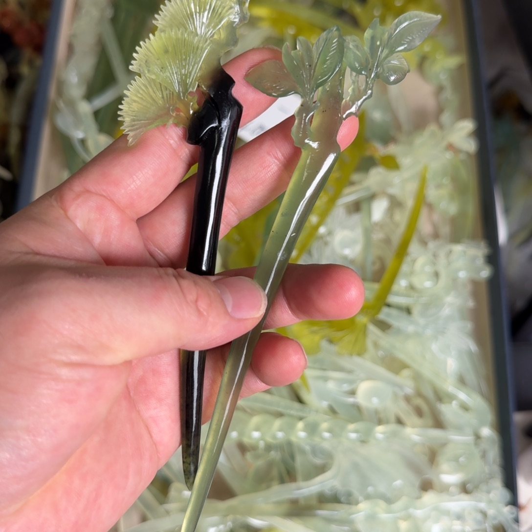 岫玉发饰未镶嵌昱*