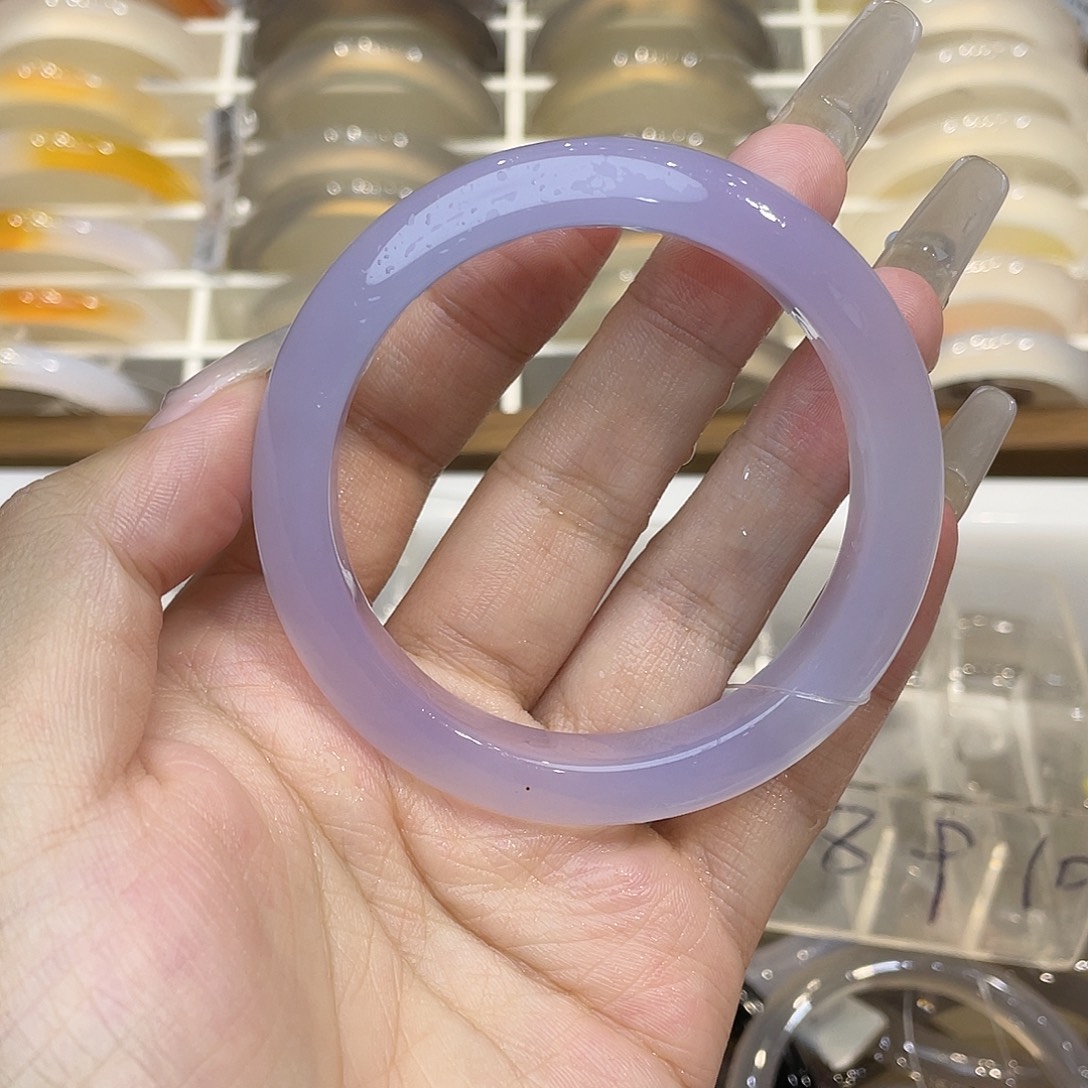 玛瑙/玉髓手镯未镶嵌紫罗兰54飘一个朱砂痣