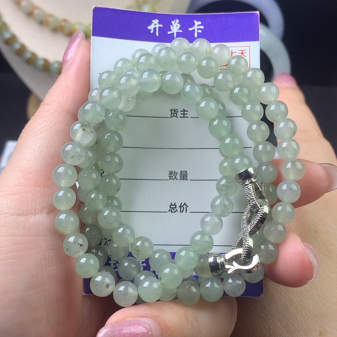 翡翠未镶嵌手链卡6.6