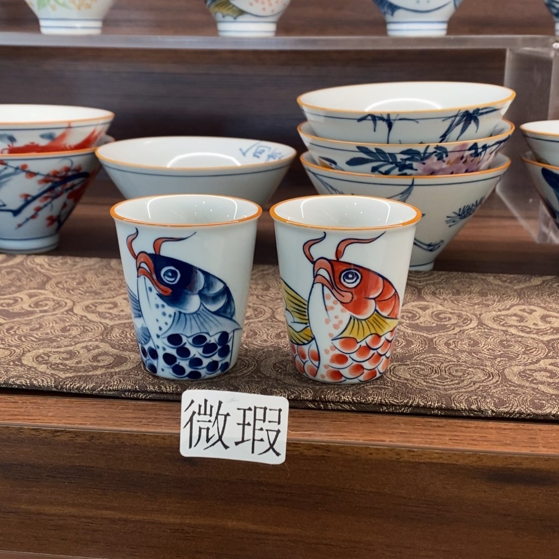 釉下彩老陶泥手工绘制
