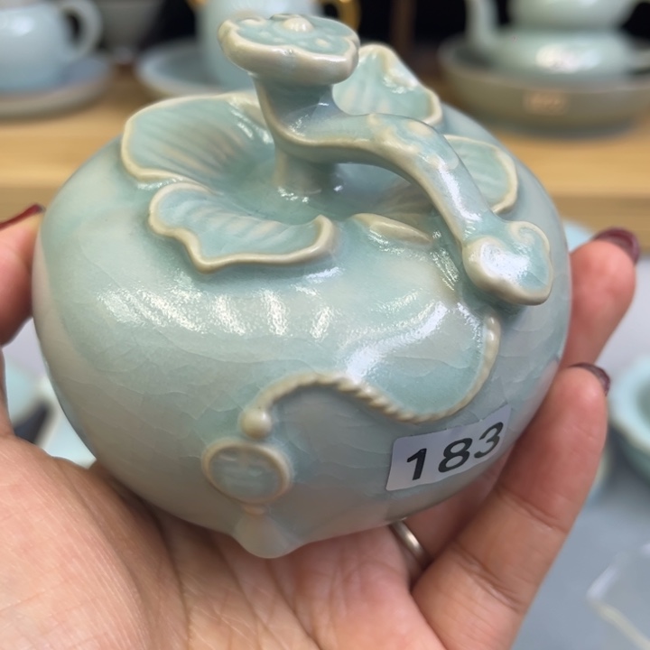 杯子事事如意微瑕仿古釉