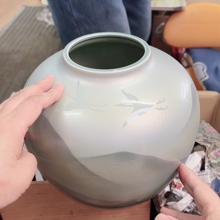 摆件盒没盖一个瓷器默认微瑕