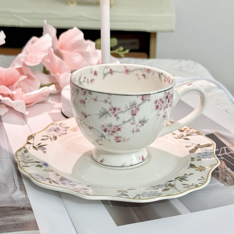 宫廷田园风咖啡杯茶杯套装餐具杯碟套装礼物下午茶餐具默认微瑕