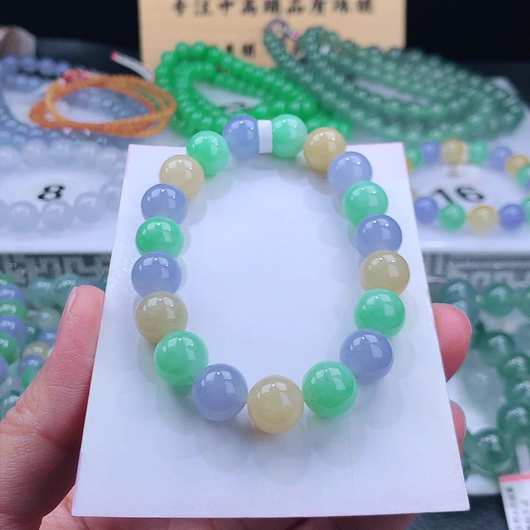 未镶嵌手链翡翠卡10mm