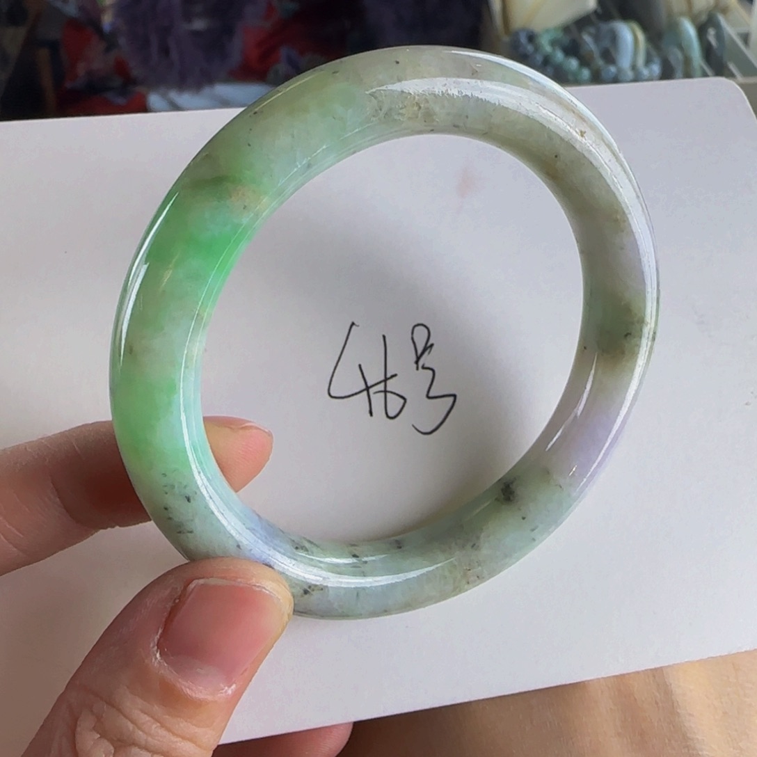 翡翠手镯未镶嵌老坑54.7圈