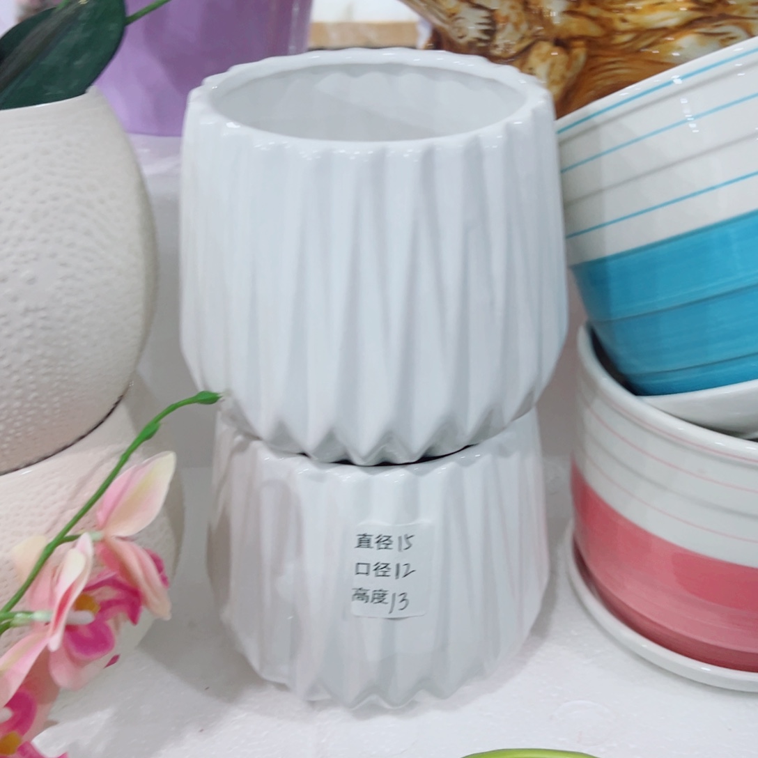 有孔，陶瓷花盆满10米包邮发货