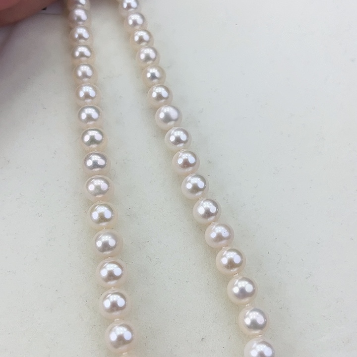 淡水珍珠颈饰银S925镶嵌卡9极光炫彩高品