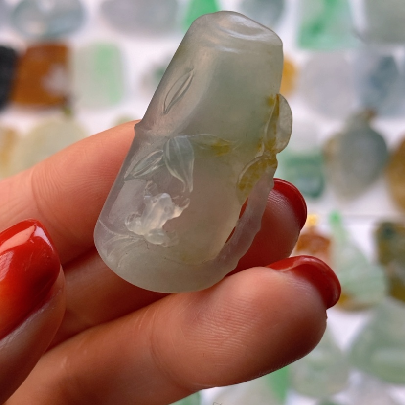 【闪购商品】定制翡翠未镶嵌竹节