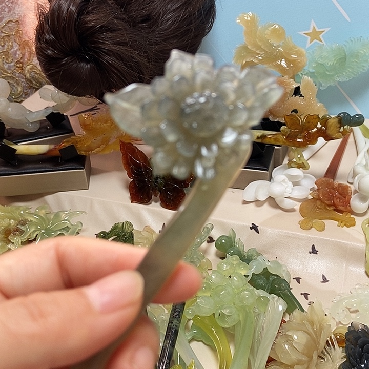 未镶嵌岫玉发簪发簪