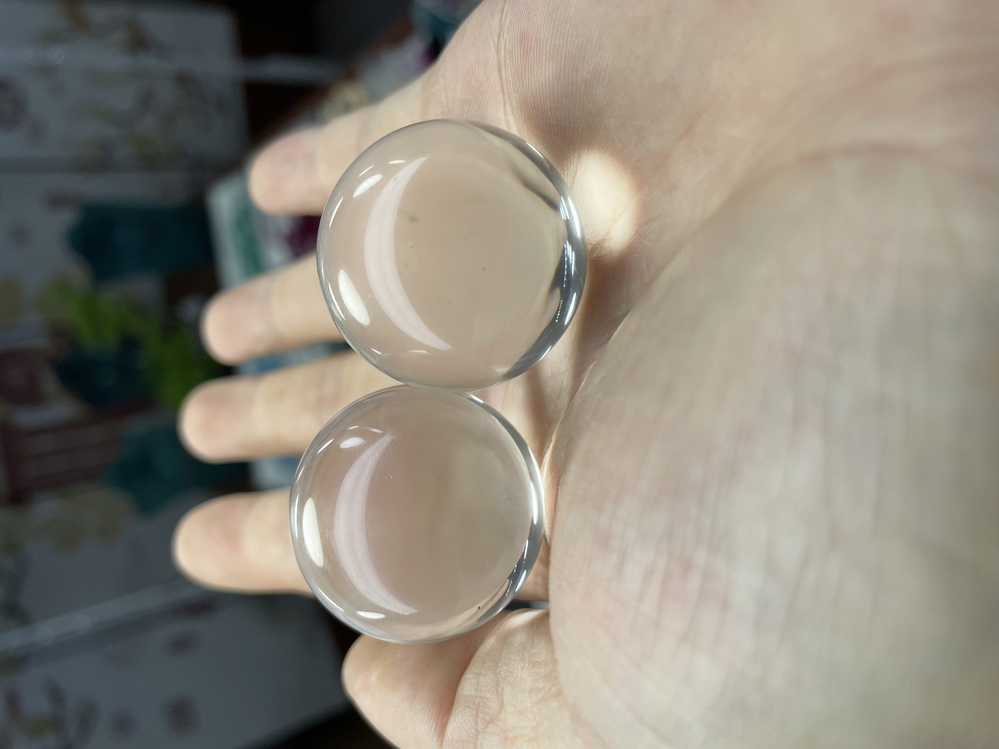 Z078 白水晶30mm两颗