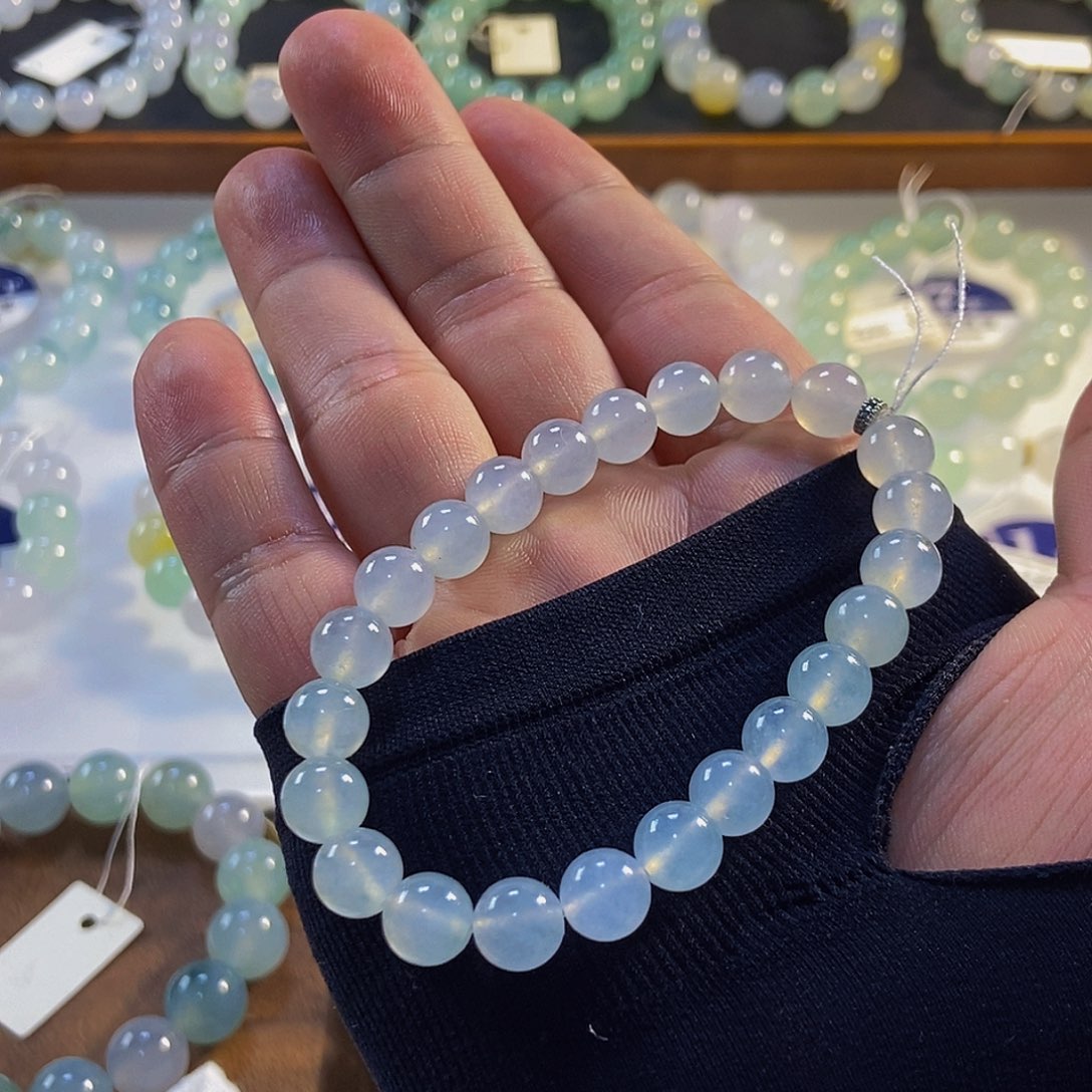 定制翡翠未镶嵌翡翠手串卡8