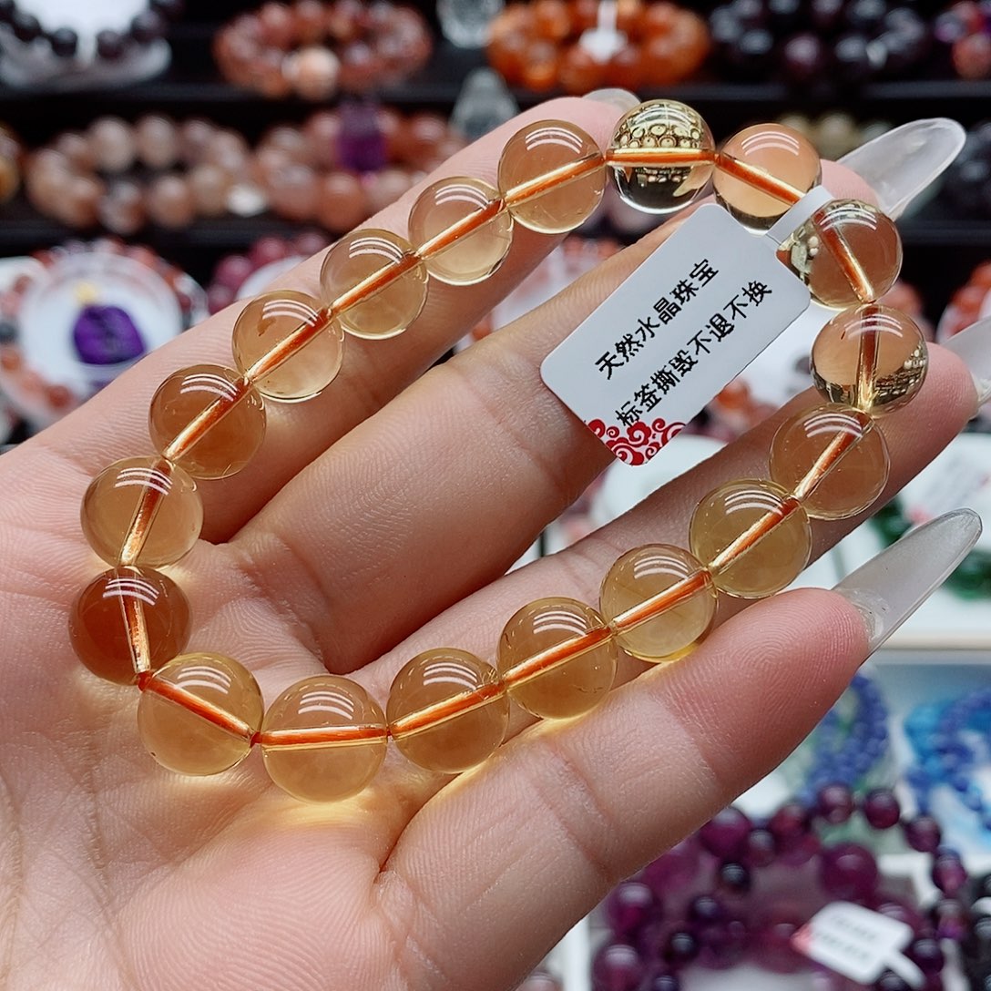 未镶嵌手链水晶黄水晶