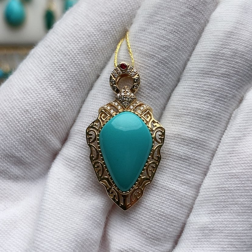 【闪购商品】绿松石配饰18K金镶嵌