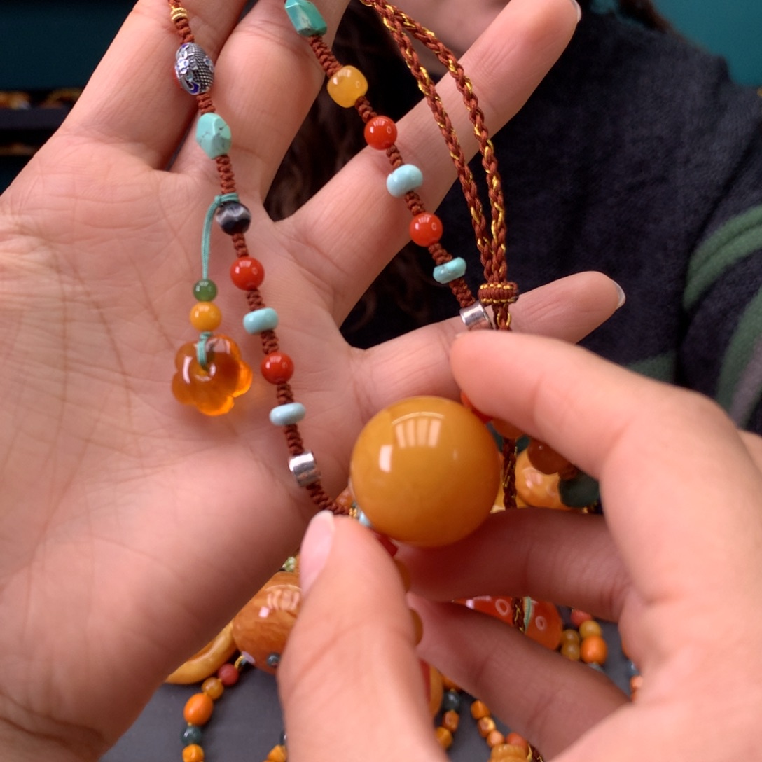 蜜蜡未镶嵌颈饰天然