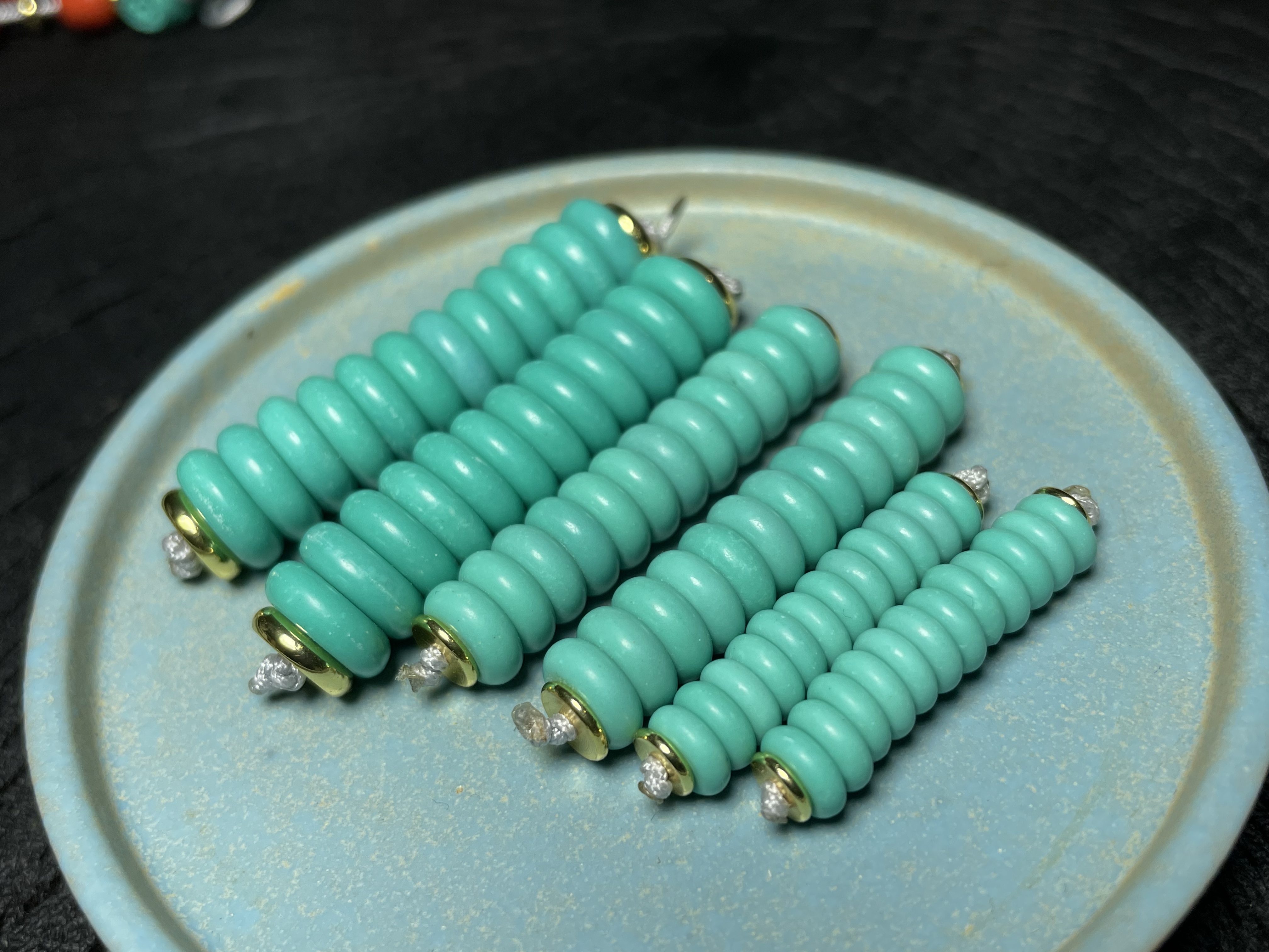 B1006 百搭DIY绿隔片散珠配珠手工蒙松走色料隔珠配饰