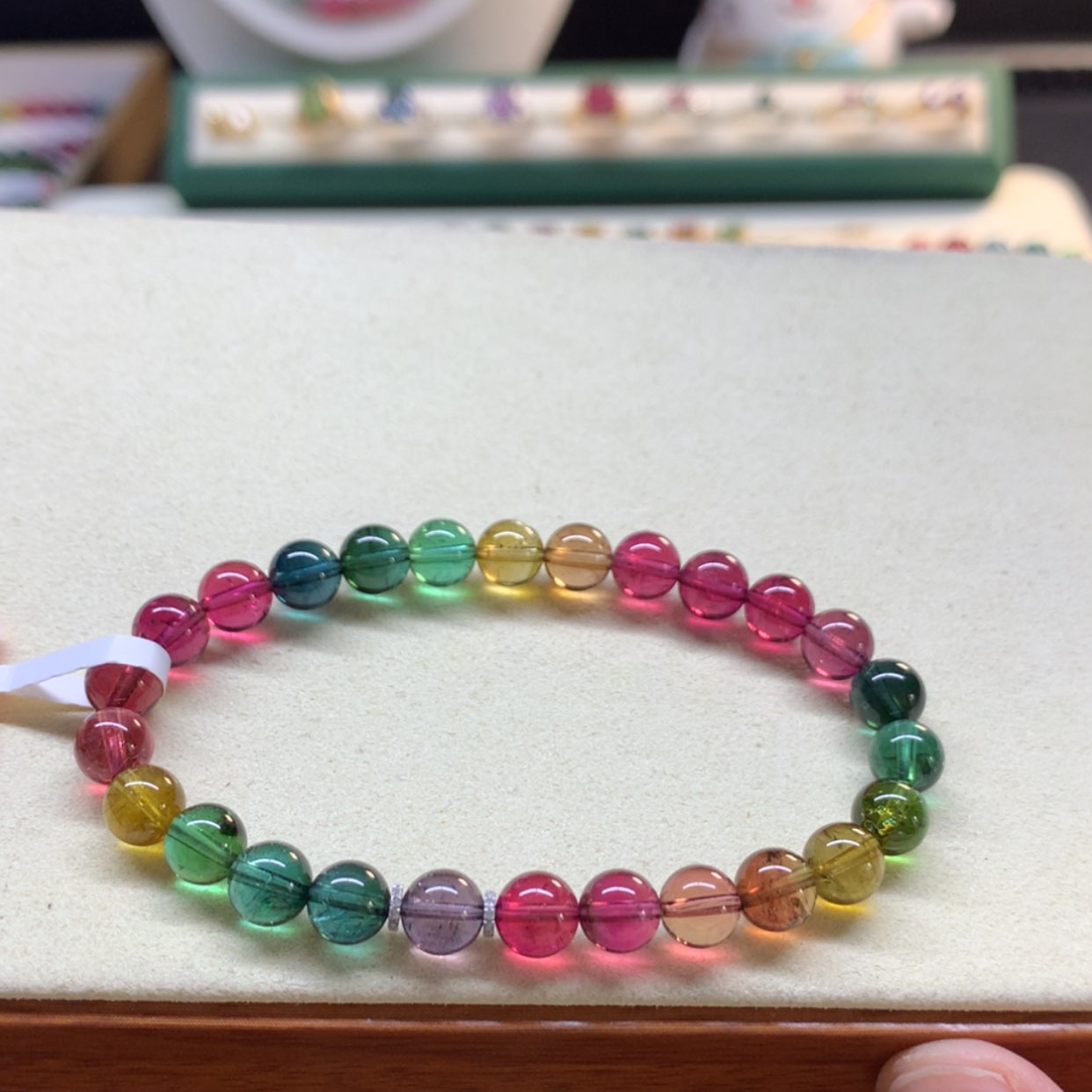 【闪购商品】碧玺手串未镶嵌浓郁彩虹色标6.8mm