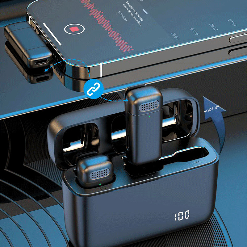 【活动链接赠送F01美颜灯】无线蓝牙一体声卡耳机领夹麦蓝牙耳机